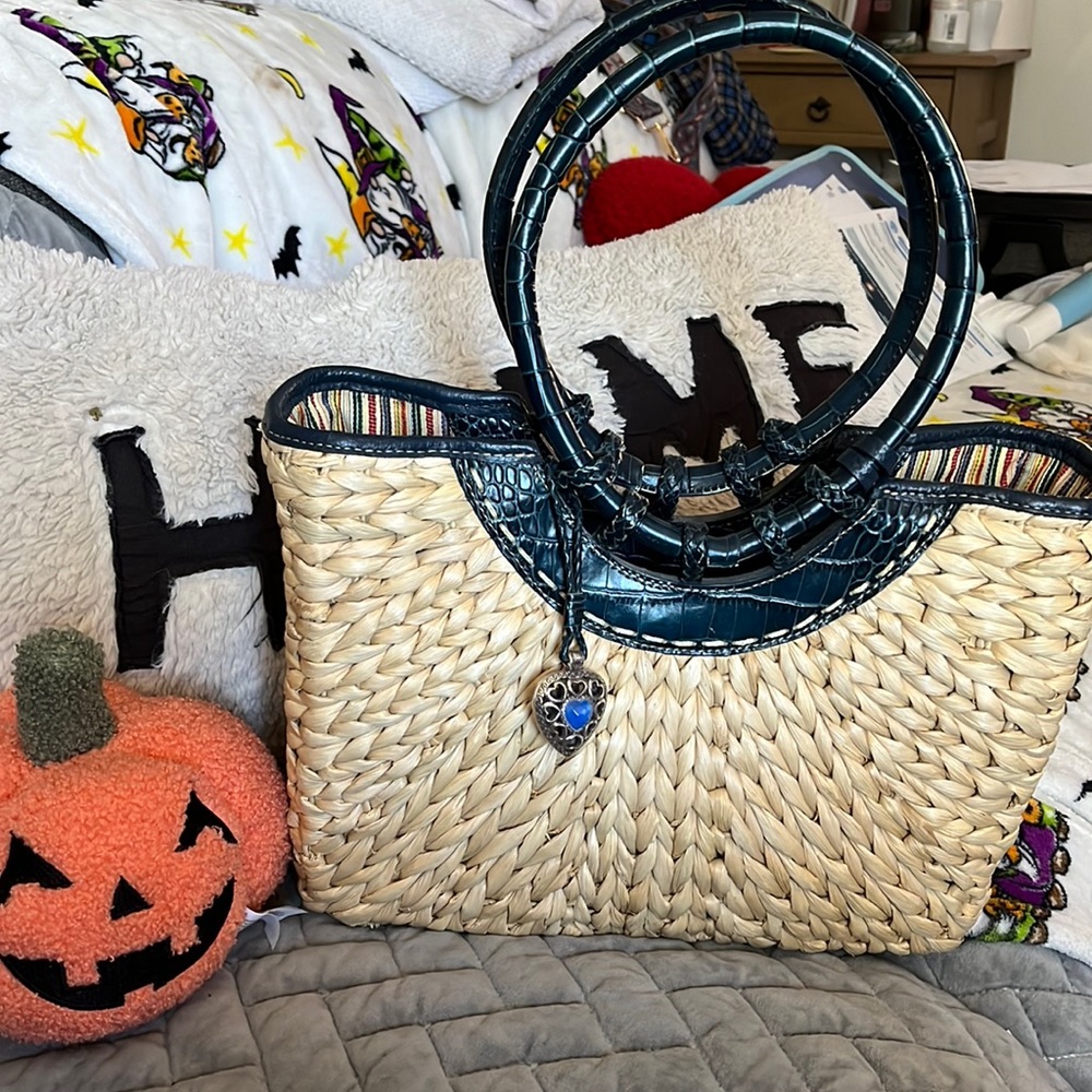Brighton straw purse